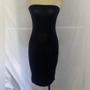 black tube top dress